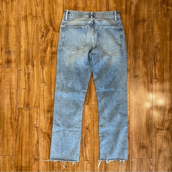 FRAME Women’s Le High Straight Blue Distressed Size 26 - Picture 9 of 12